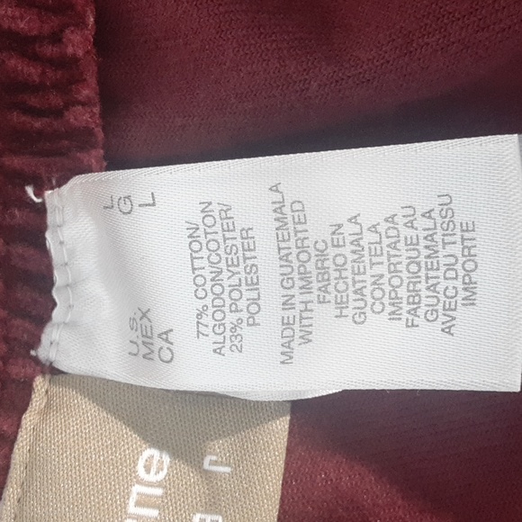 Liz‎ Claiborne Womans Pants/Lounge Wear. Size L. Burgundy. - Picture 6 of 10